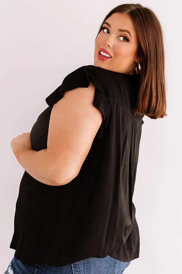 Cambridge Crush Shift Top In Black Curves