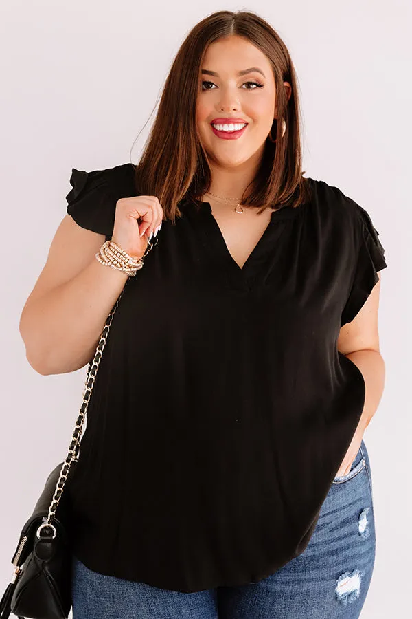 Cambridge Crush Shift Top In Black Curves