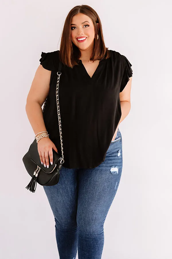 Cambridge Crush Shift Top In Black Curves