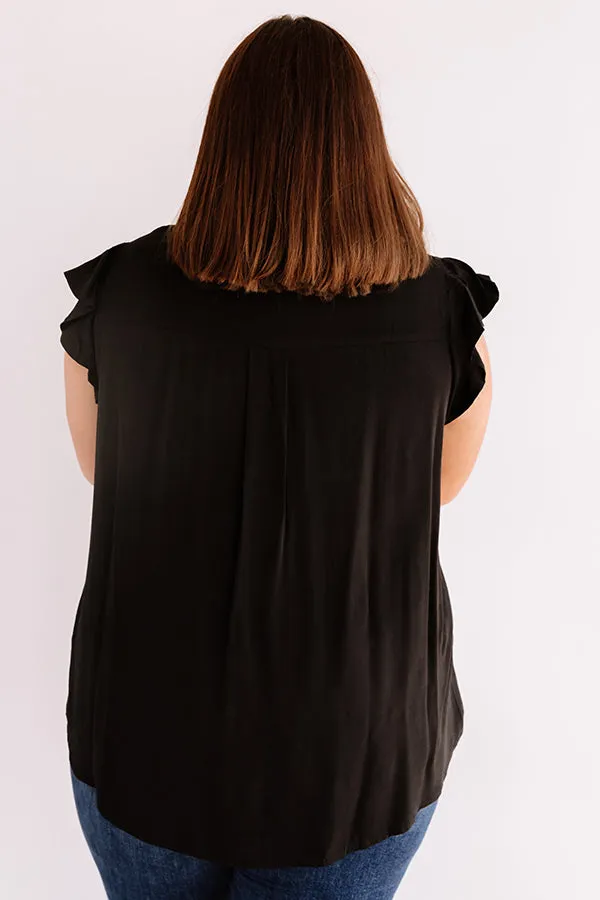 Cambridge Crush Shift Top In Black Curves