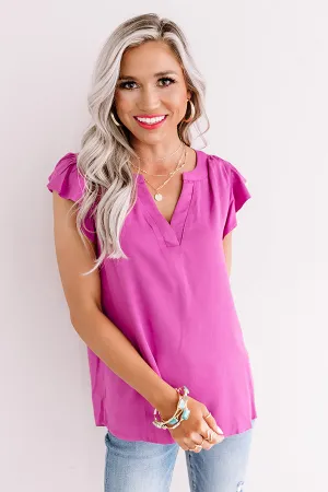 Cambridge Crush Shift Top In Orchid