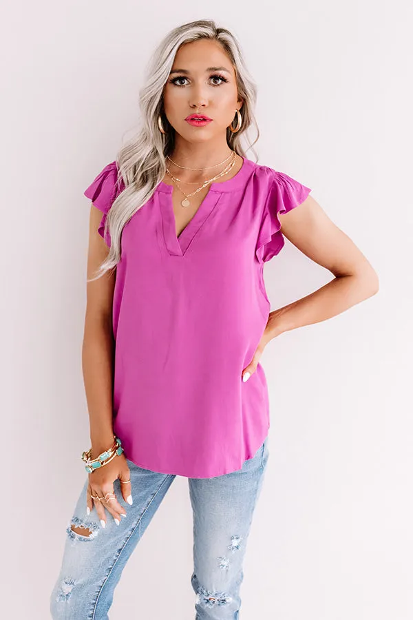 Cambridge Crush Shift Top In Orchid