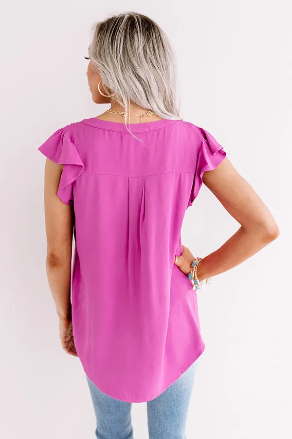 Cambridge Crush Shift Top In Orchid