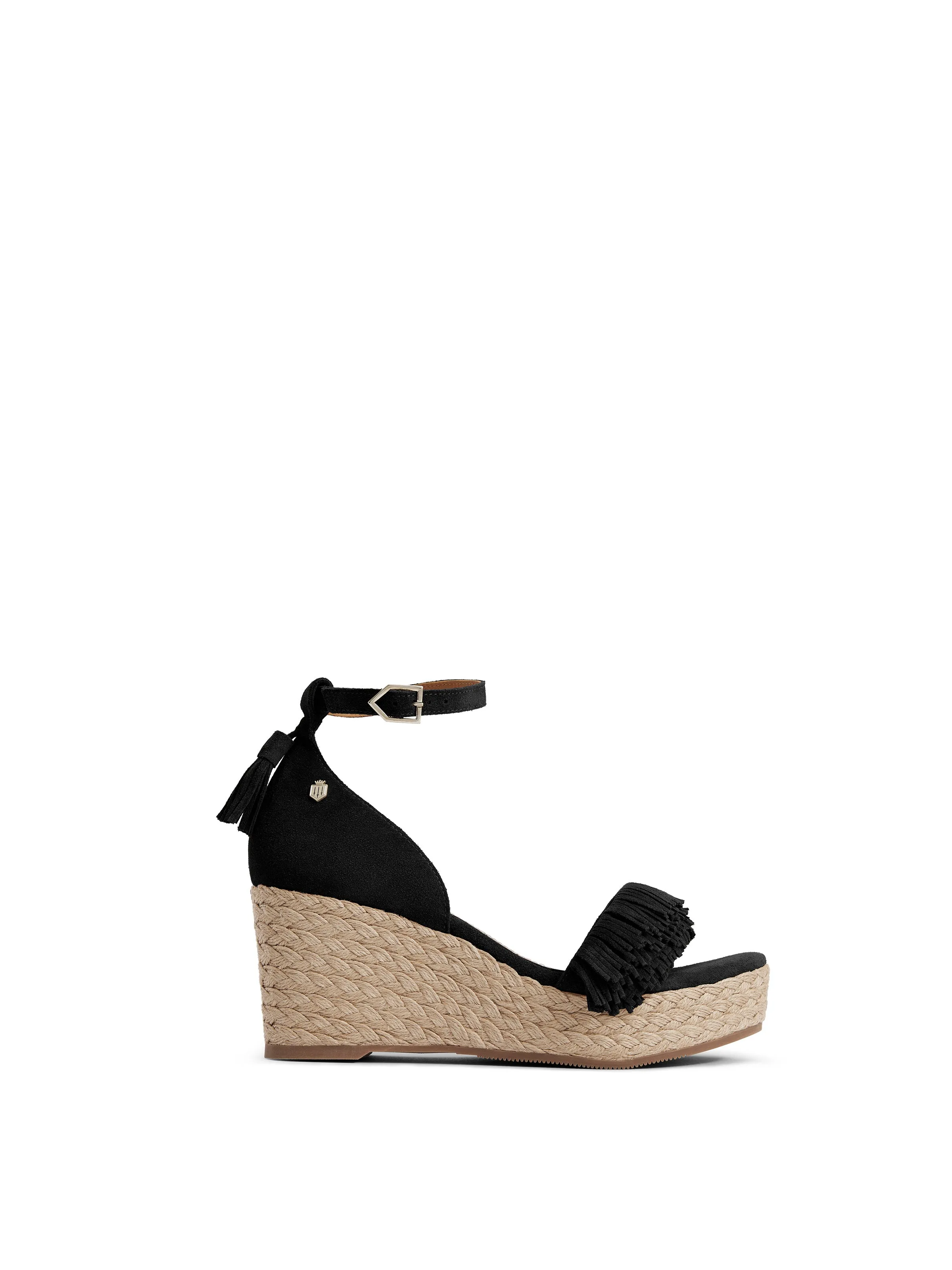 Capri Wedge - Black Suede