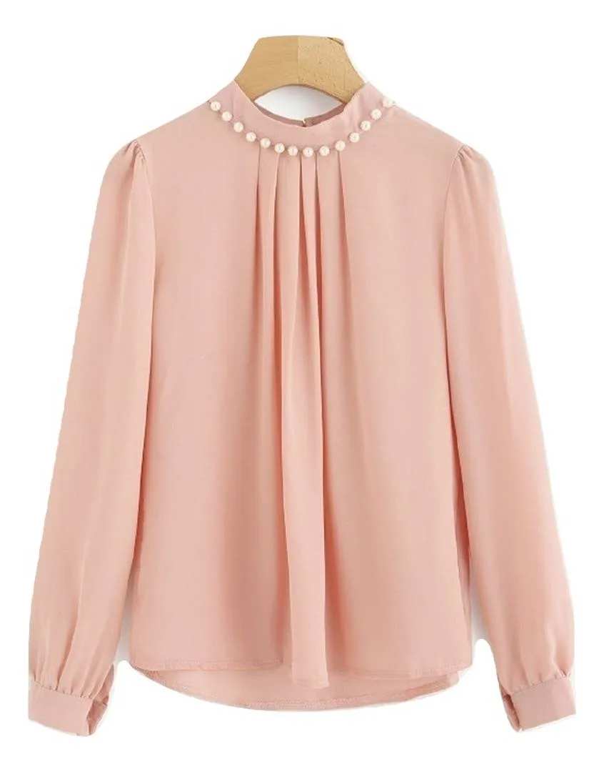 Casual Full Sleeves Pearl Top