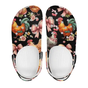 Chicken Pattern Clogs for Animal Print Womens All Over Printing Classic Sandals