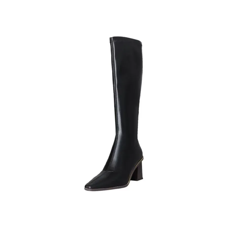 ChicVogue Elite Leather Square-Toe Winter Boots