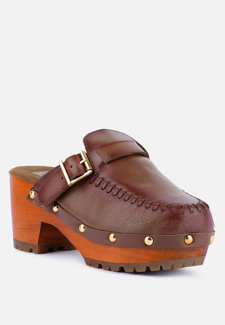 Choctav Handcrafted Leather Clogs