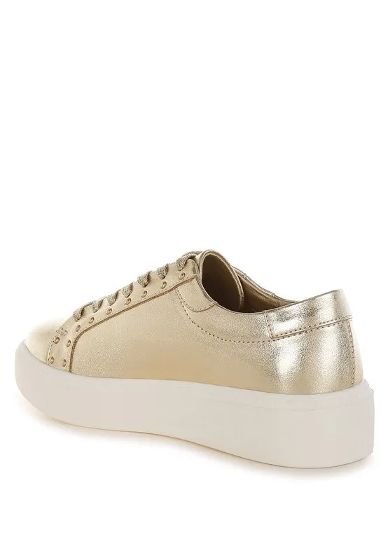 Cincinati Metallic Pleather Chunky Sneakers