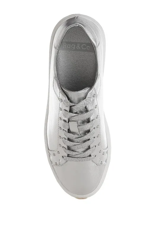 Cincinati Metallic Pleather Chunky Sneakers