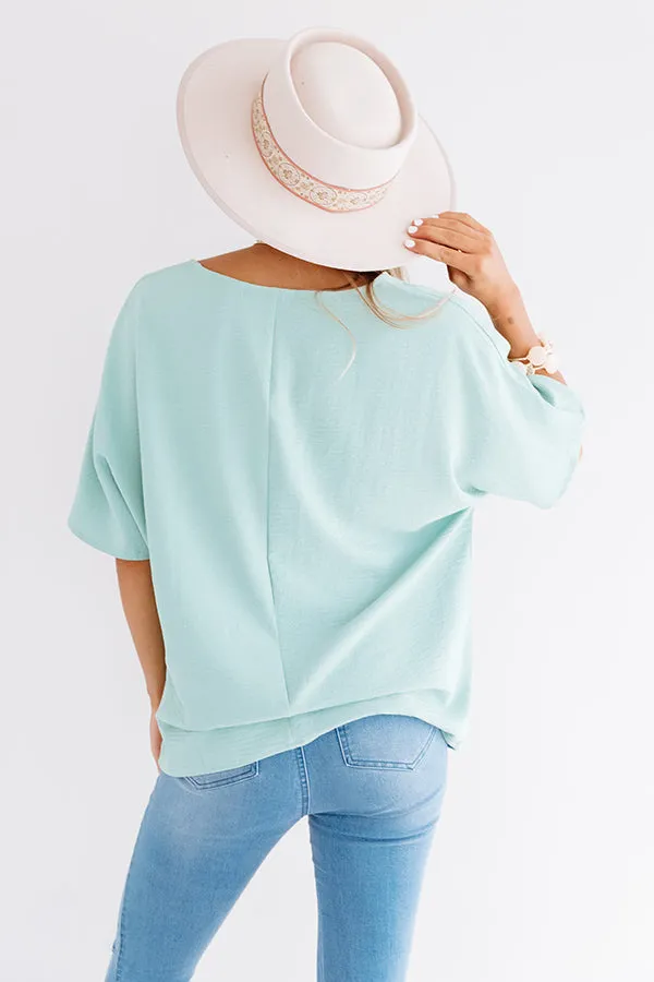 Classically Yours Shift Top In Sea Glass