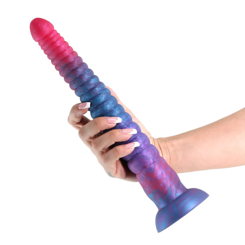 Colours Stacked 12in Dildo Pink/Blue