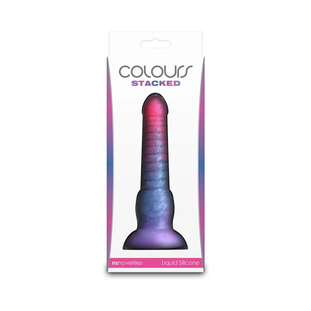 Colours Stacked 6in Dildo Pink/Blue