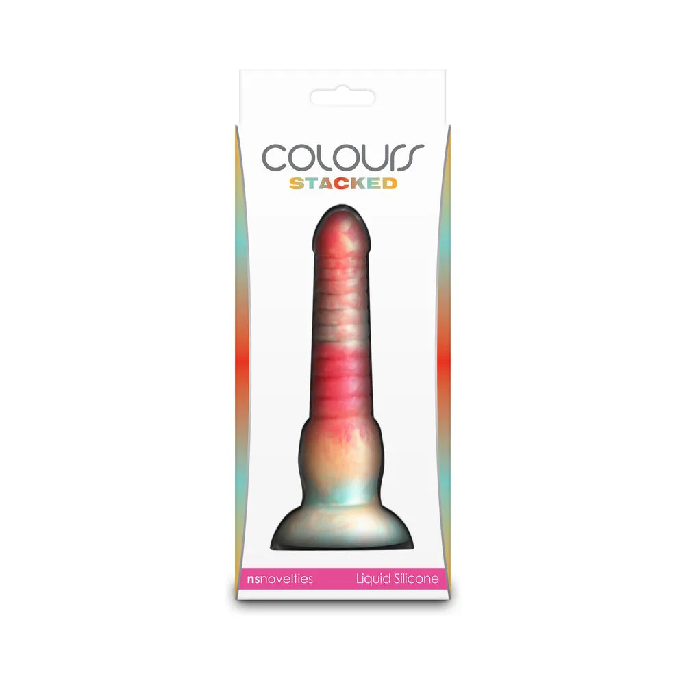 Colours Stacked 6in Dildo Red/Gold