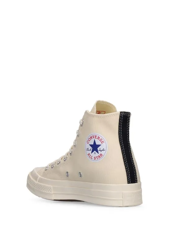 Comme des Garçons Play   20mm Play Converse cotton high sneakers 