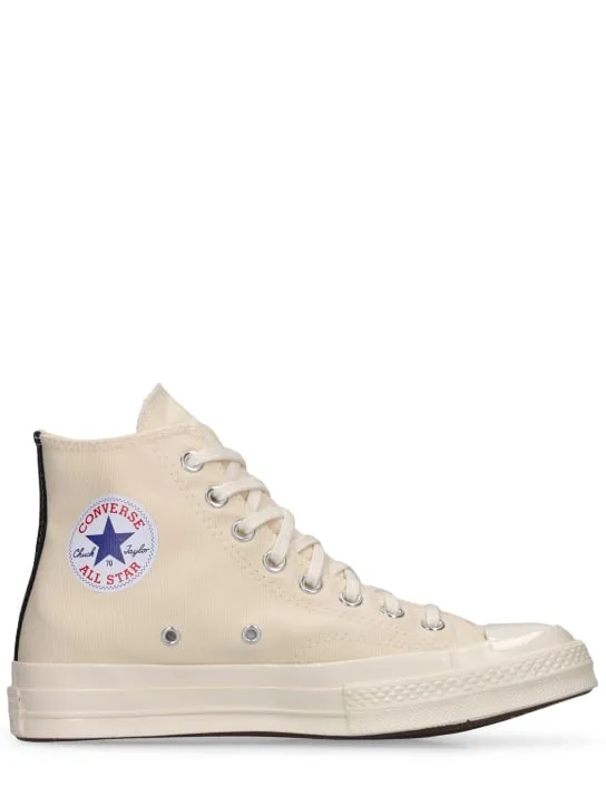 Comme des Garçons Play   20mm Play Converse cotton high sneakers 