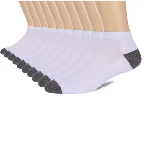 COOVAN 10 Pairs Mens Cushion Ankle Socks Men 10 Pack Low Cut Comfort Breathable Casual Socks