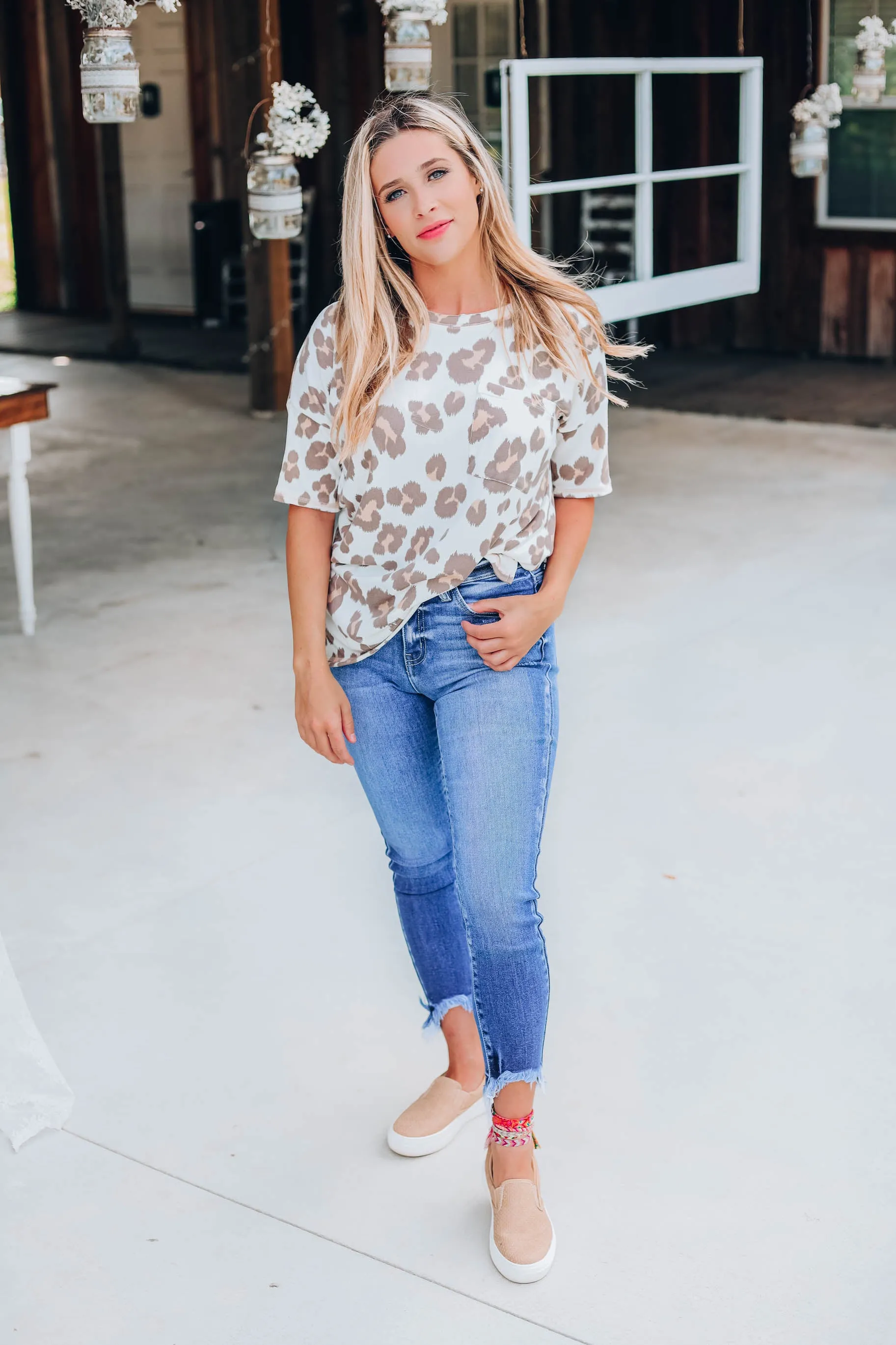 Cuddly Cheetah Top - Ivory