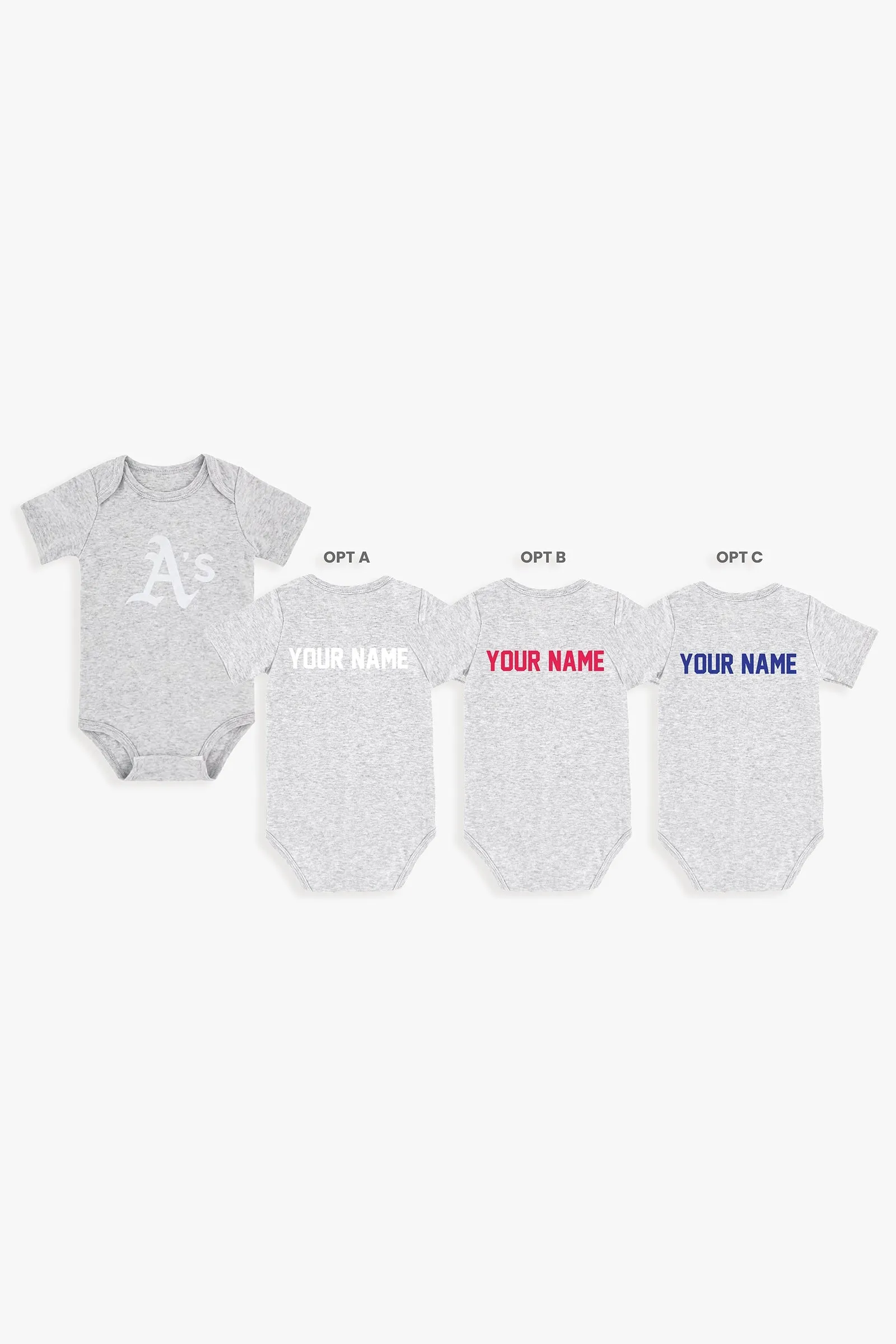 Customizable MLB Baby Onesie Bodysuit in Grey (12-18 Months)