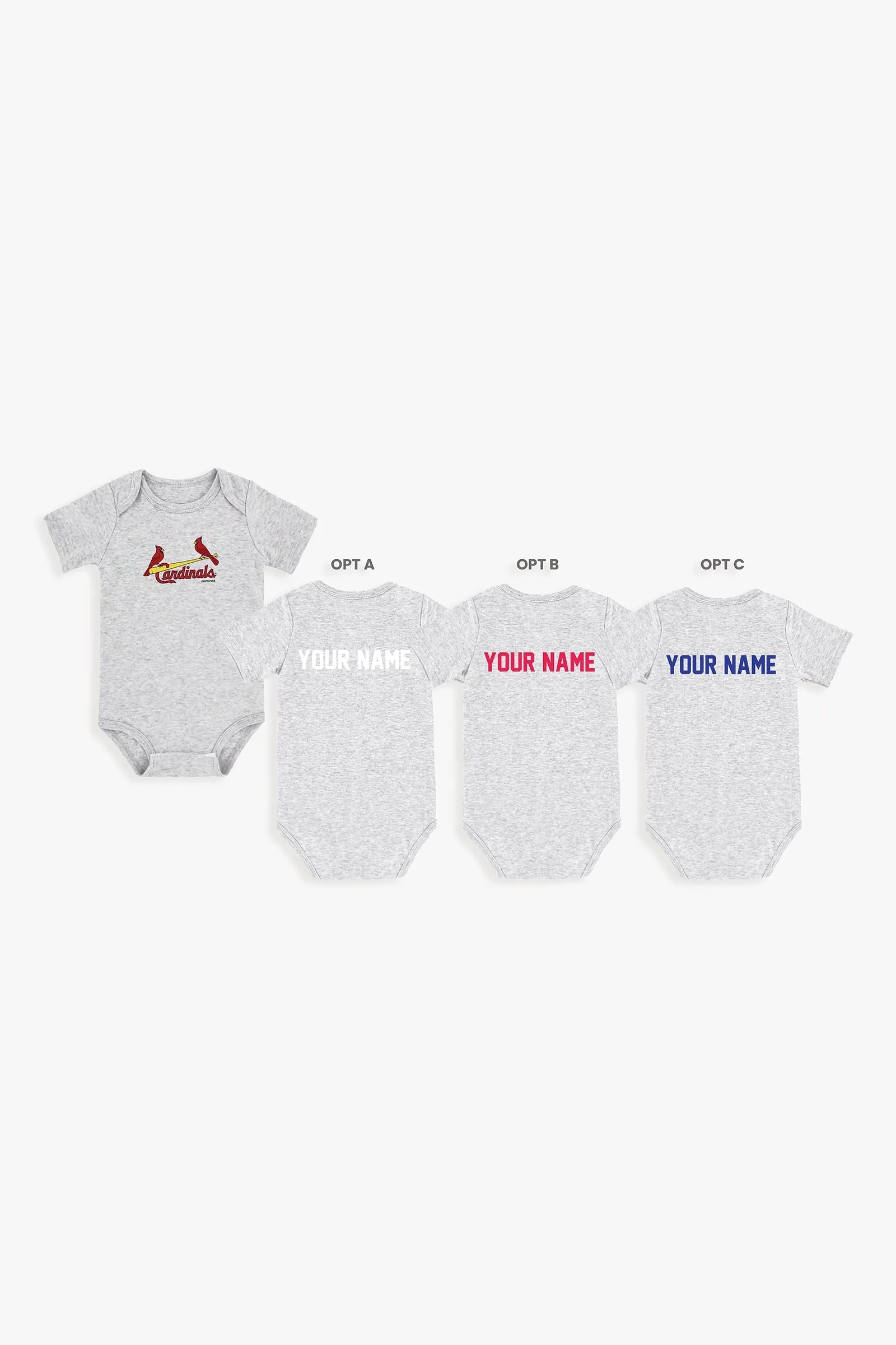 Customizable MLB Baby Onesie Bodysuit in Grey (12-18 Months)