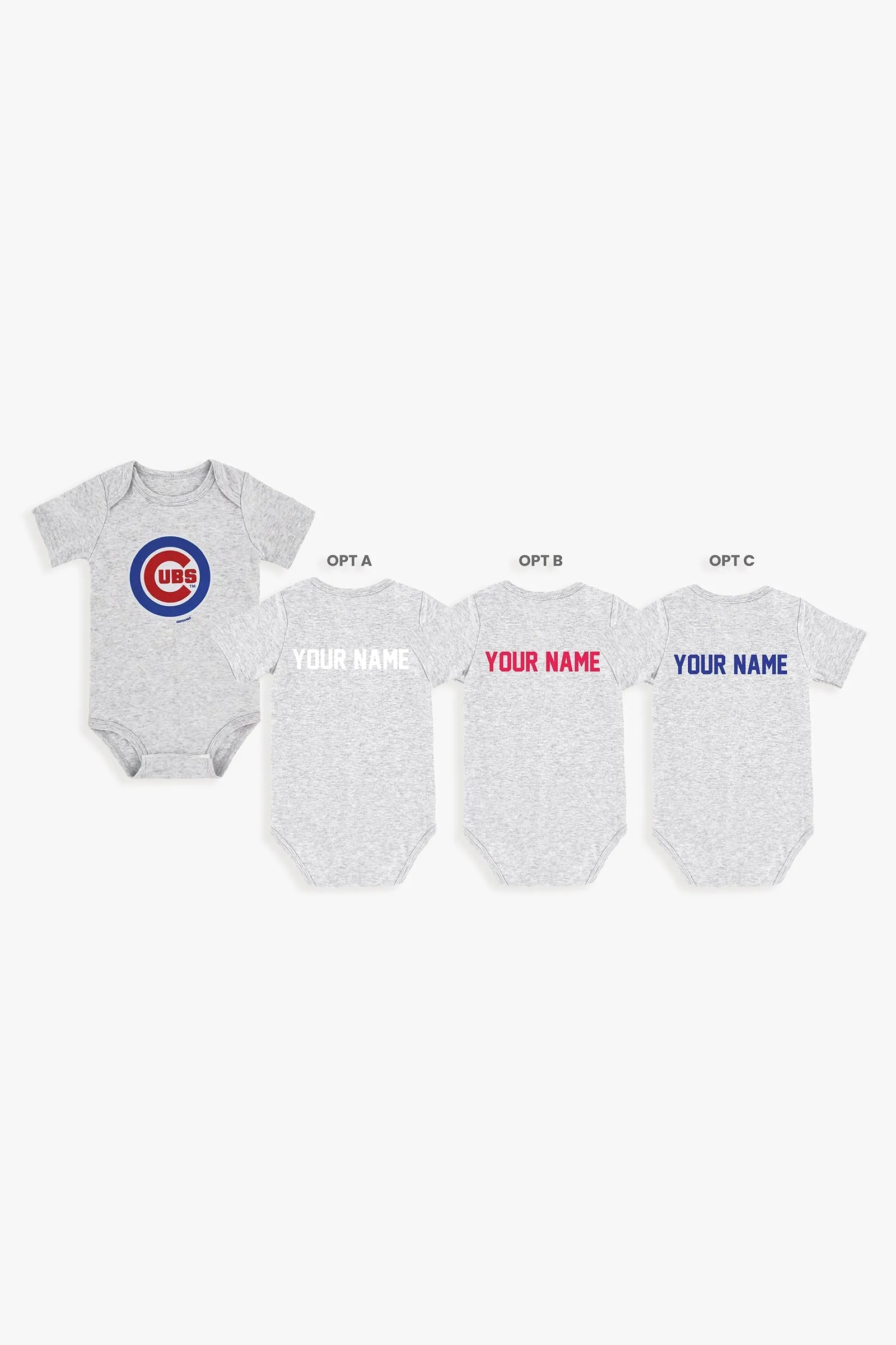 Customizable MLB Baby Onesie Bodysuit in Grey (12-18 Months)