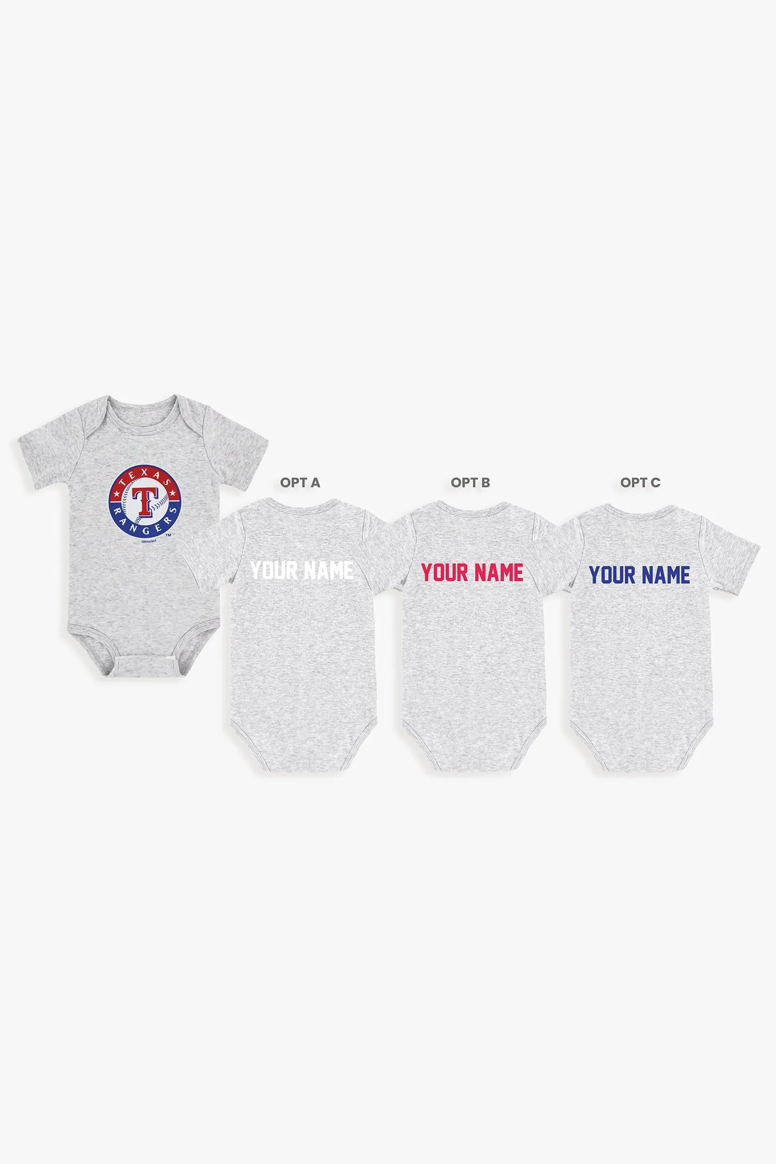 Customizable MLB Baby Onesie Bodysuit in Grey (12-18 Months)