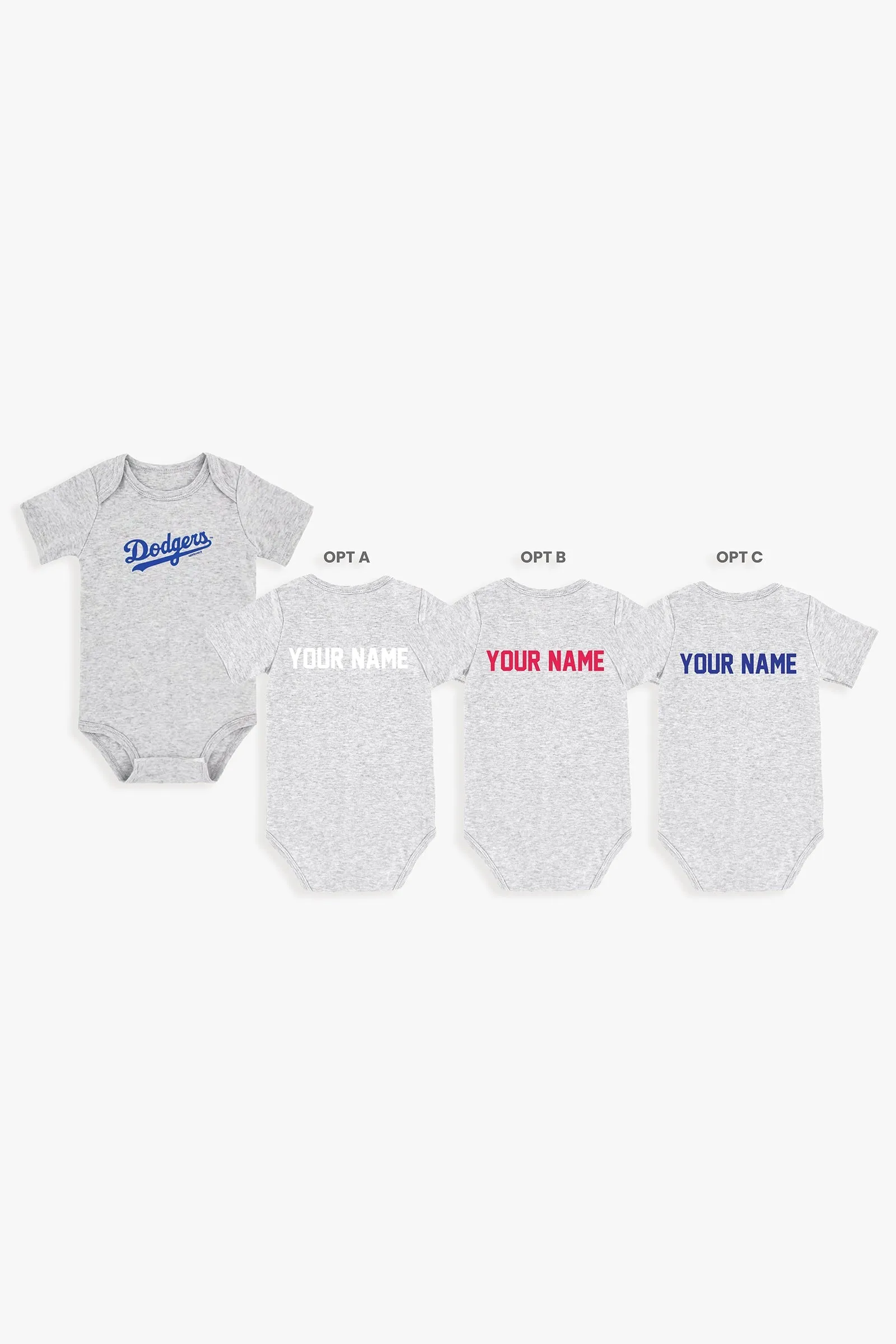 Customizable MLB Baby Onesie Bodysuit in Grey (12-18 Months)