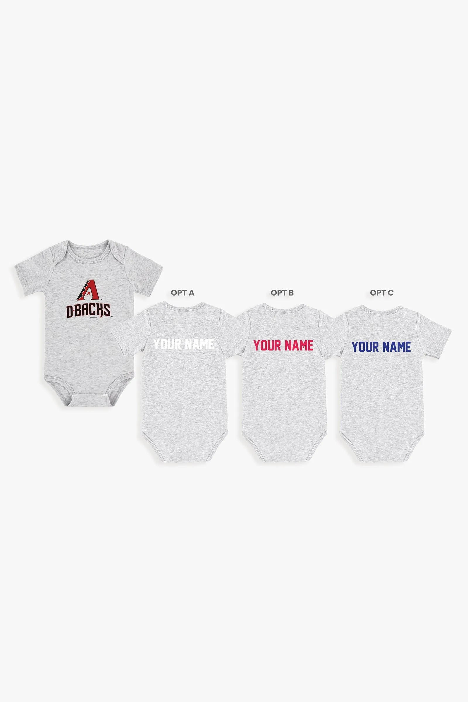 Customizable MLB Baby Onesie Bodysuit in Grey (12-18 Months)