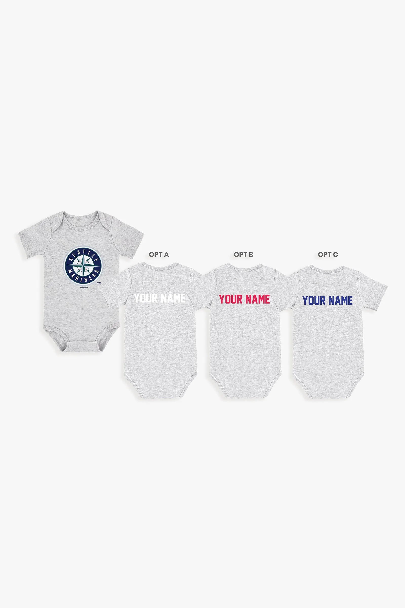 Customizable MLB Baby Onesie Bodysuit in Grey (9-12 Months)