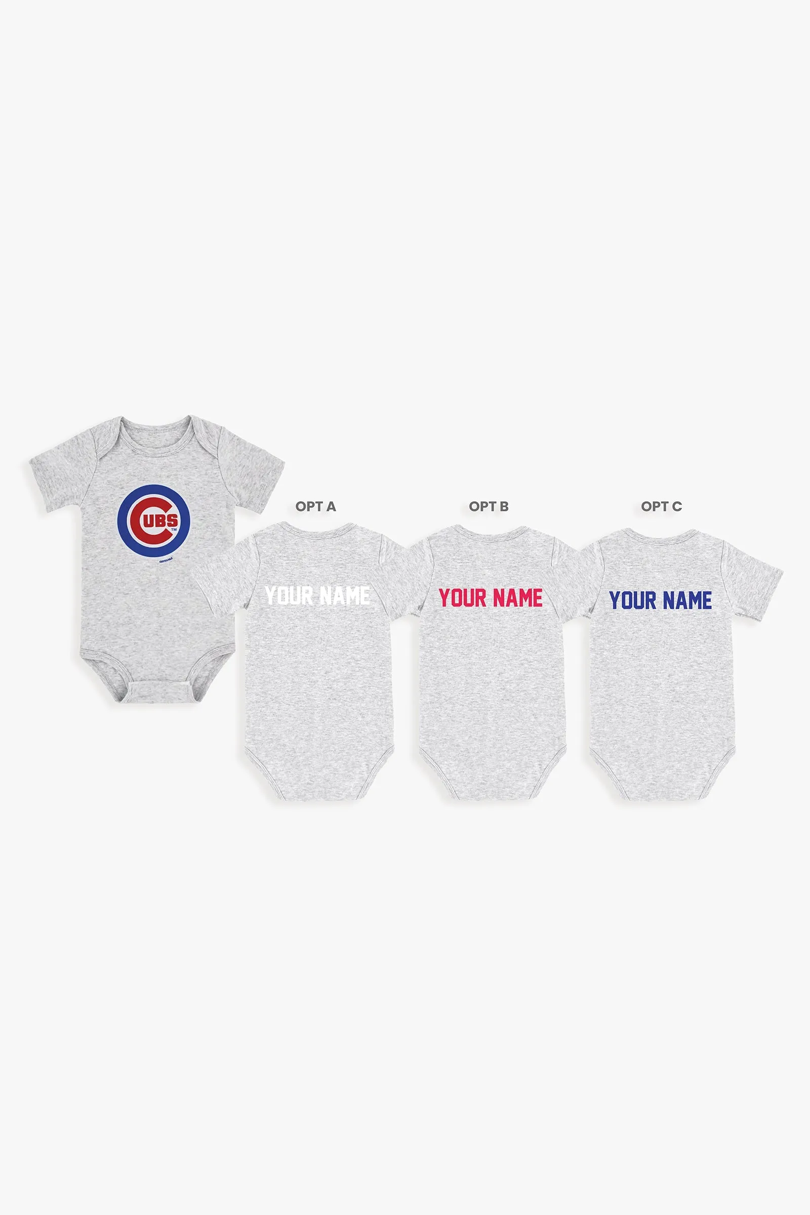 Customizable MLB Baby Onesie Bodysuit in Grey (9-12 Months)