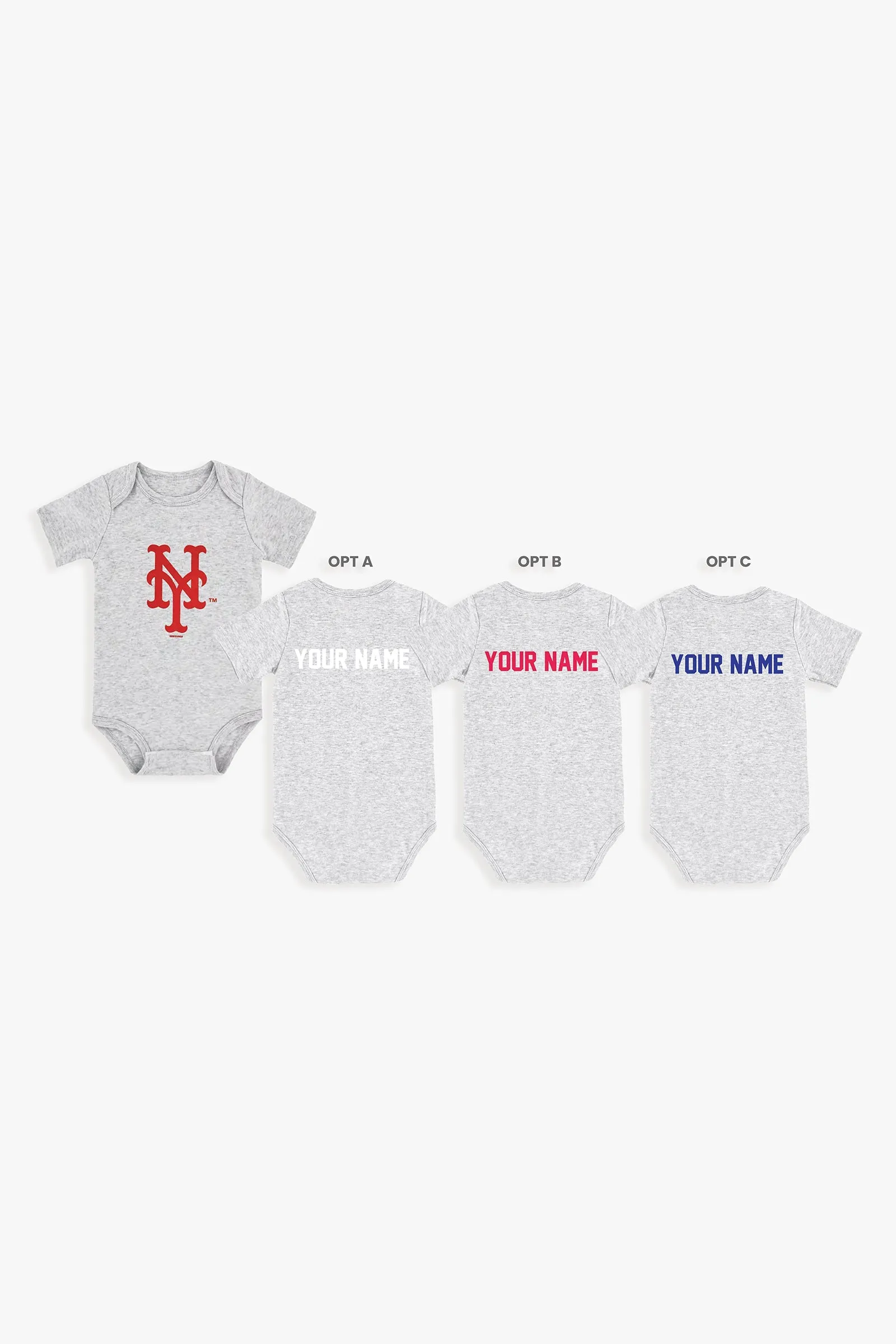 Customizable MLB Baby Onesie Bodysuit in Grey (9-12 Months)