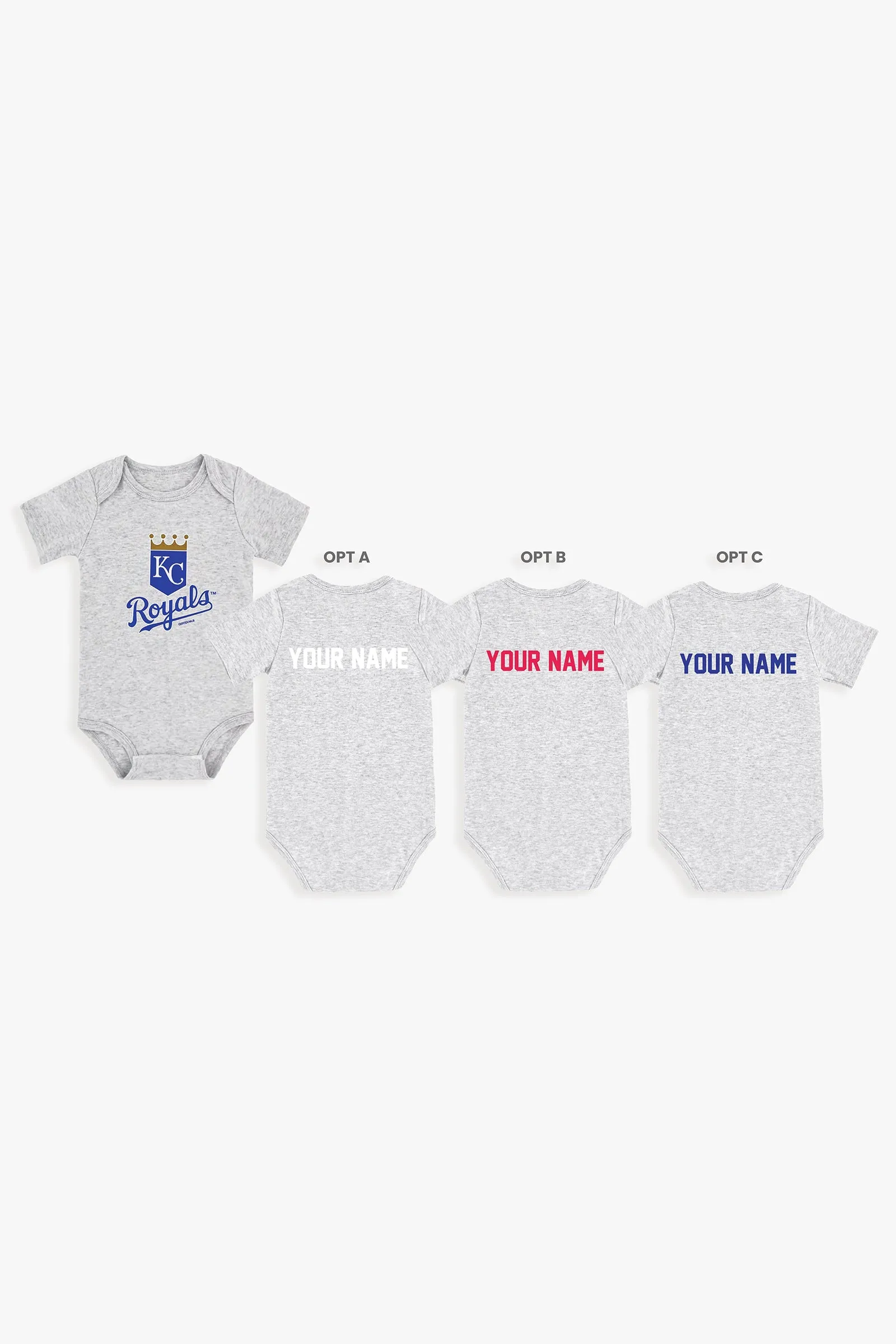 Customizable MLB Baby Onesie Bodysuit in Grey (9-12 Months)