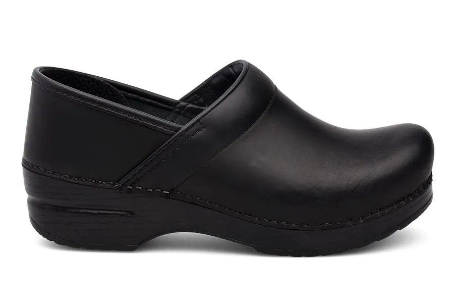 Dansko Women's Professional Clog Black Cabrio Leather Wide 899020202W