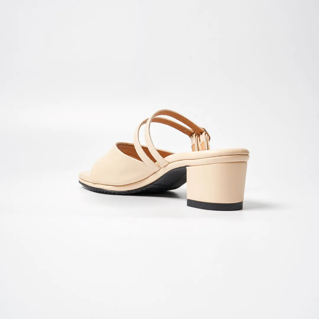 Darling Dahlia Heels in Beige