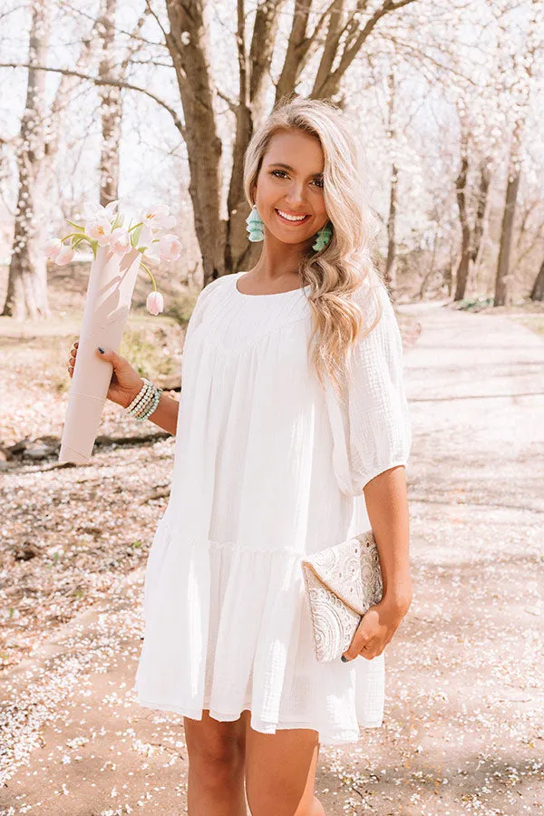 Destin Dawn Shift Dress In White