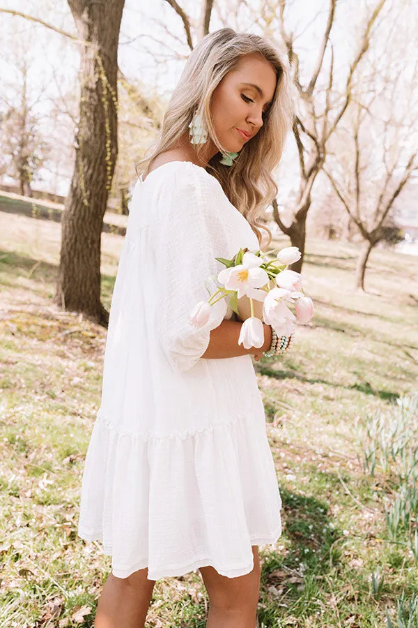 Destin Dawn Shift Dress In White