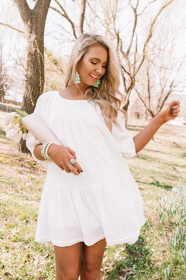 Destin Dawn Shift Dress In White