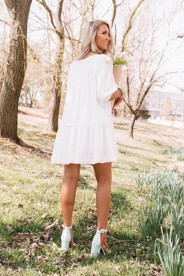 Destin Dawn Shift Dress In White