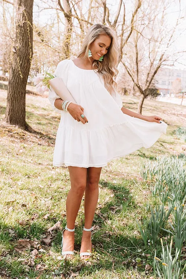 Destin Dawn Shift Dress In White