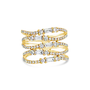 Diamond Stack Look Ring