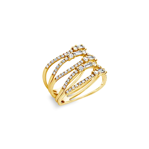 Diamond Stack Look Ring