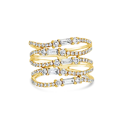 Diamond Stack Look Ring