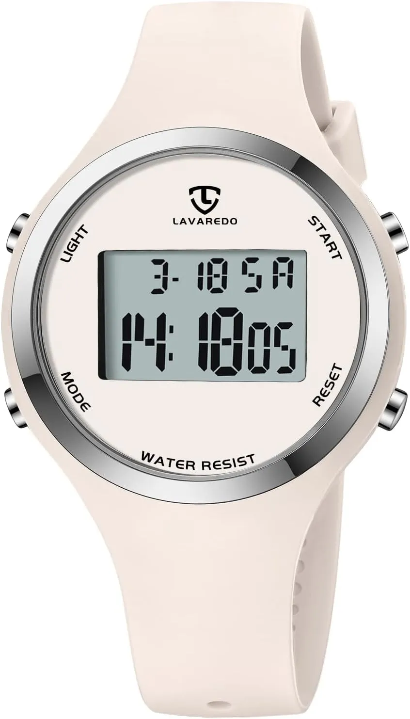 Digital Sport Watch - 3ATM Waterproof Wrist Watch with Alarm Clock