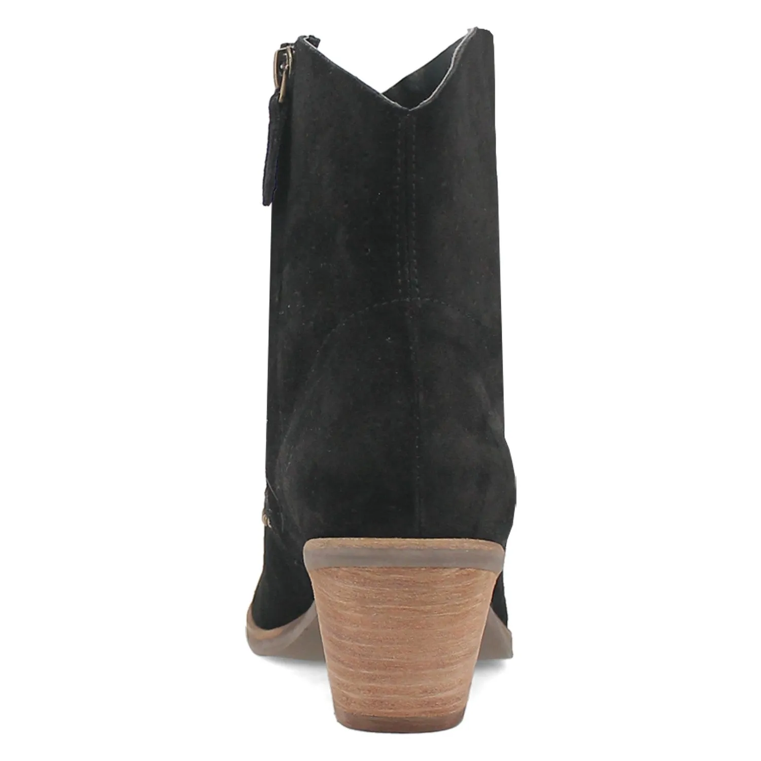 Dingo Women's Miss Priss Black Suede Leather Snip Toe Boot DI183