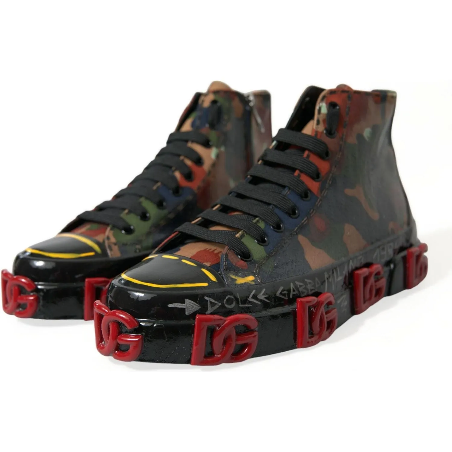 Dolce & Gabbana Chic Multicolor High-Top Sneakers