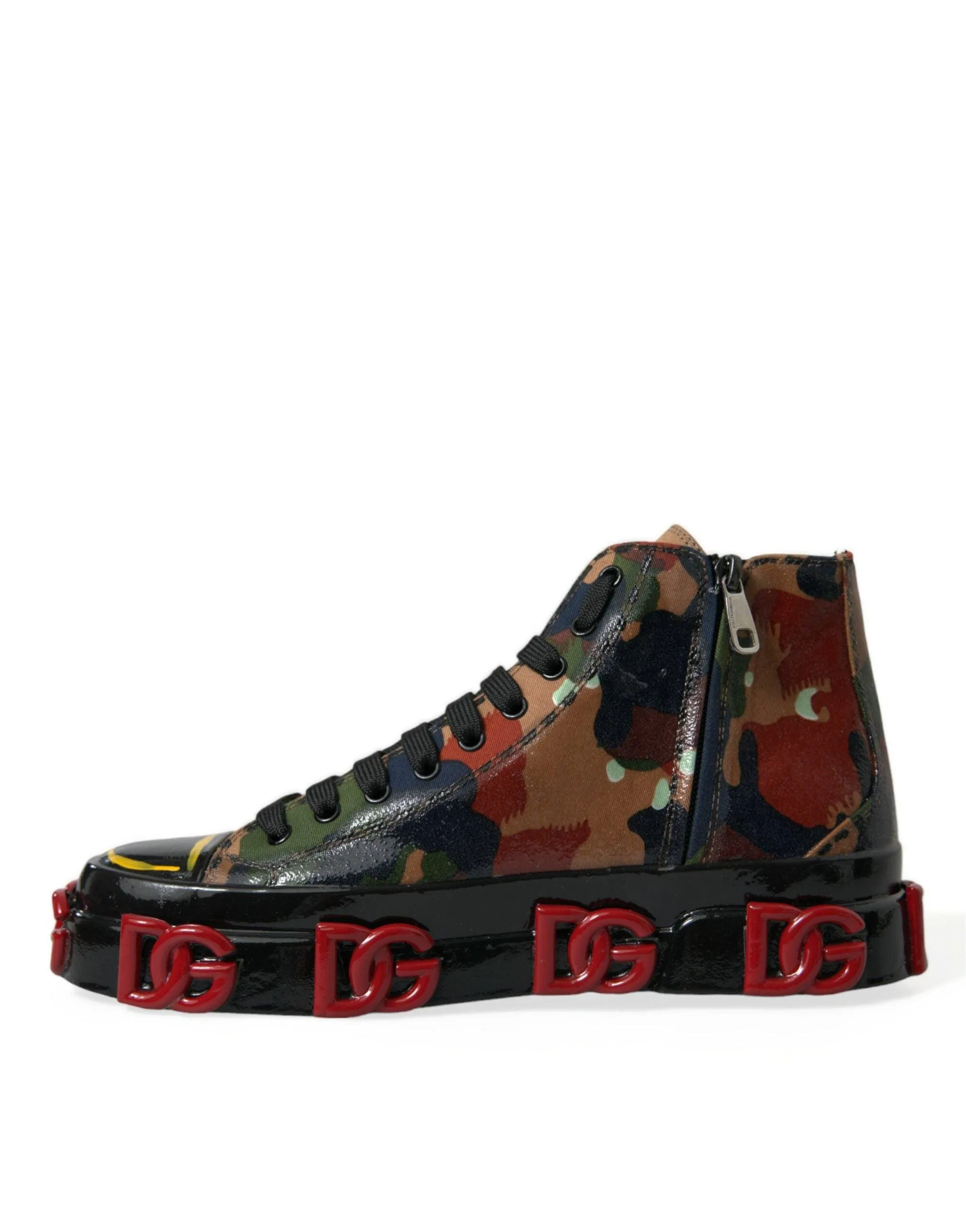 Dolce & Gabbana Multicolor Camouflage High Top Men Sneakers