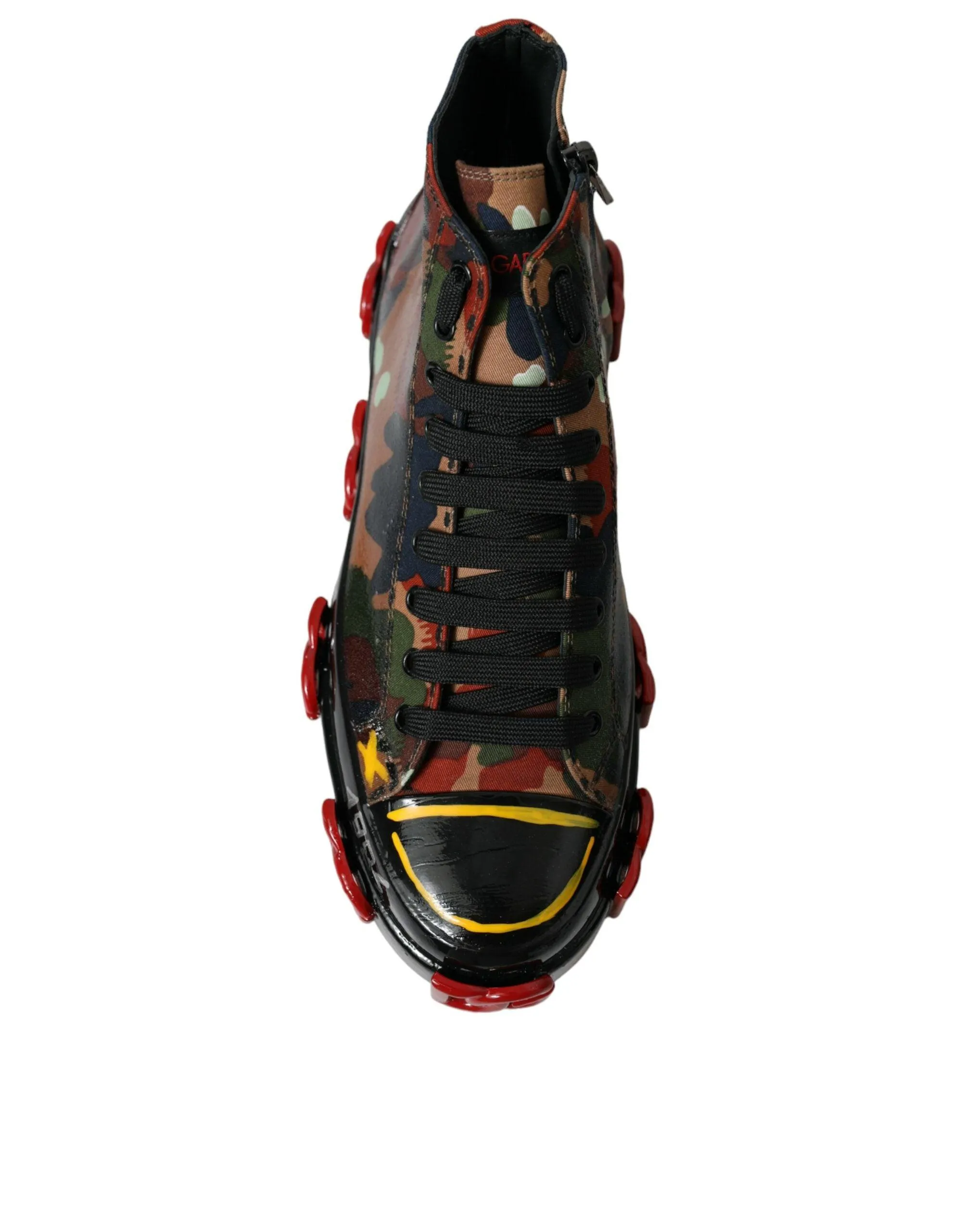 Dolce & Gabbana Multicolor Camouflage High Top Men Sneakers