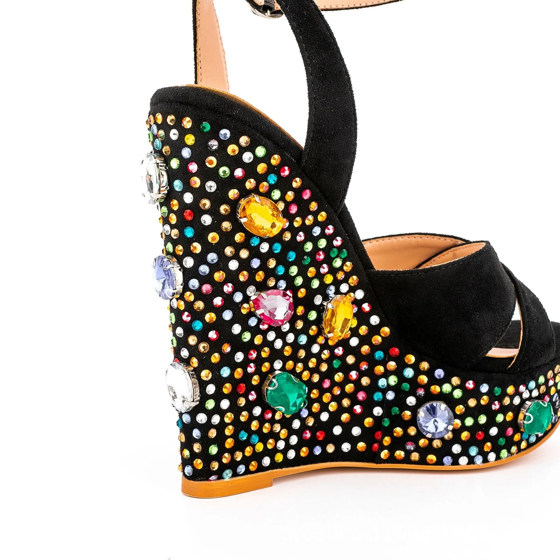 Embellished Wedge Heel Platform Sandals