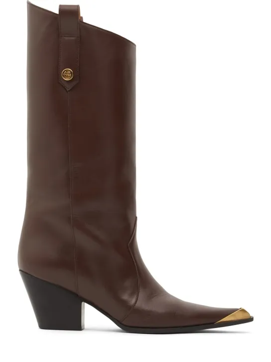 Etro   60mm Leather tall boots 