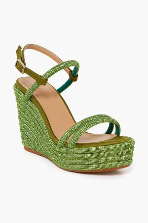 Fantasia Verde Jocana Wedge Sandals